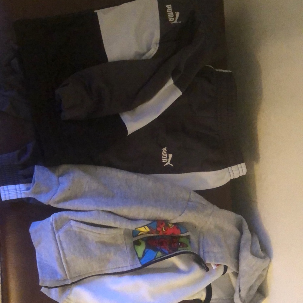 Puma tracksuit, and marvel jacket. 18 months
